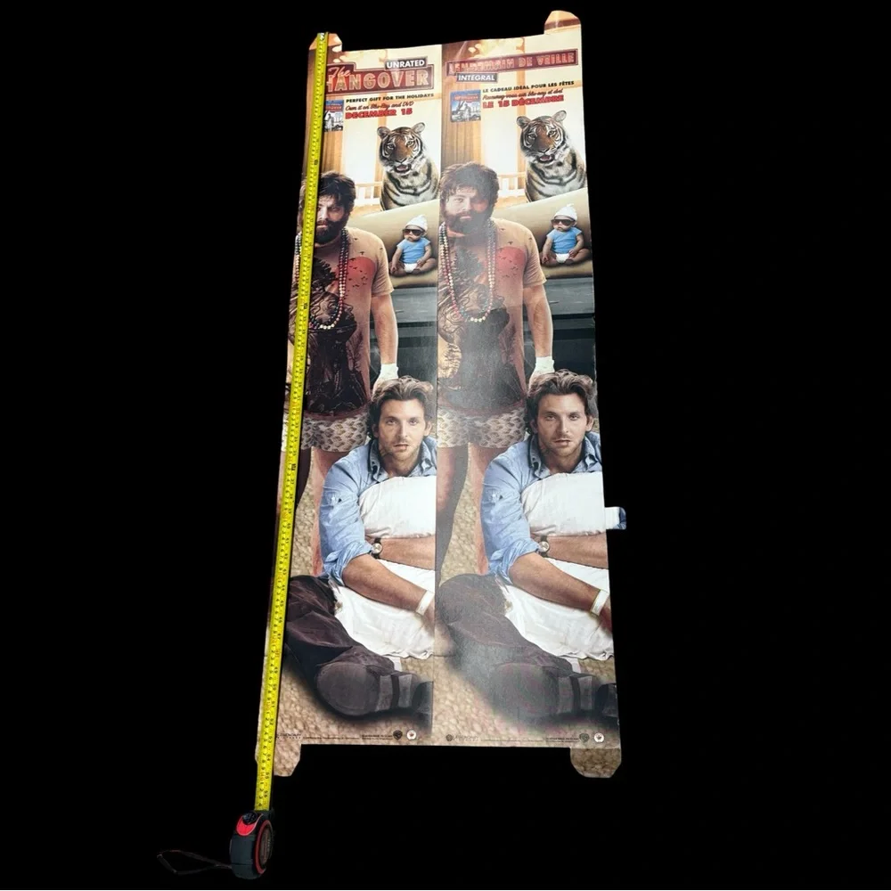 2009 Y2K THE HANGOVER BLU-RAY CARDBOARD STORE ADVERTISEMENT 55 INCH PROMO POSTER - Picture 13 of 16